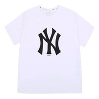 MLB NY/LA New York Yankees Basic Big Logo Printing Sports Round Neck Short Sleeve Unisex White 31TS09031-50W