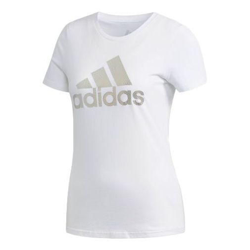 (WMNS) adidas Foil t-shirt Sports Stylish Round Neck Short Sleeve White DW5721