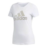 (WMNS) adidas Foil t-shirt Sports Stylish Round Neck Short Sleeve White DW5721