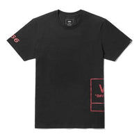 Vans Large Logo Printing Casual Short Sleeve Couple Style Black VN0A3ZN4BLK