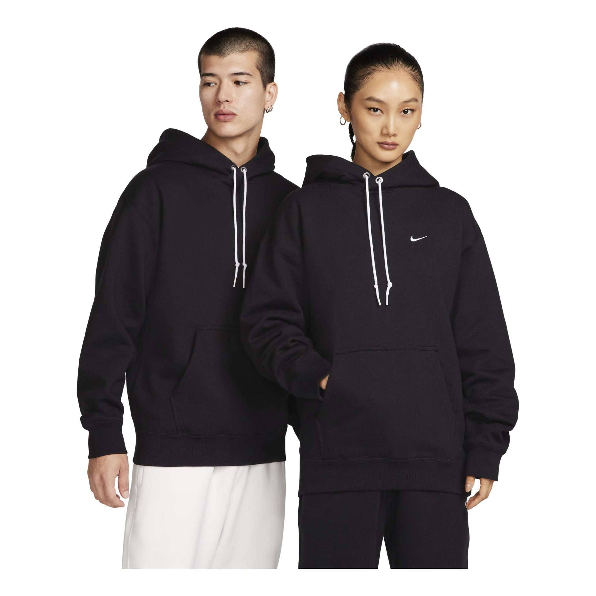 Nike Solo Swoosh Fleece Pullover Hoodie 'Black' DX1356-010