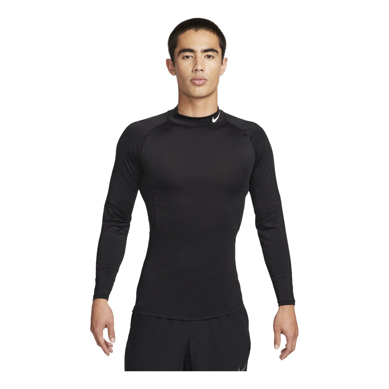 Nike Pro Dri-FIT Fitness Mock-Neck Long T-Shirt 'Black' FB7909-010