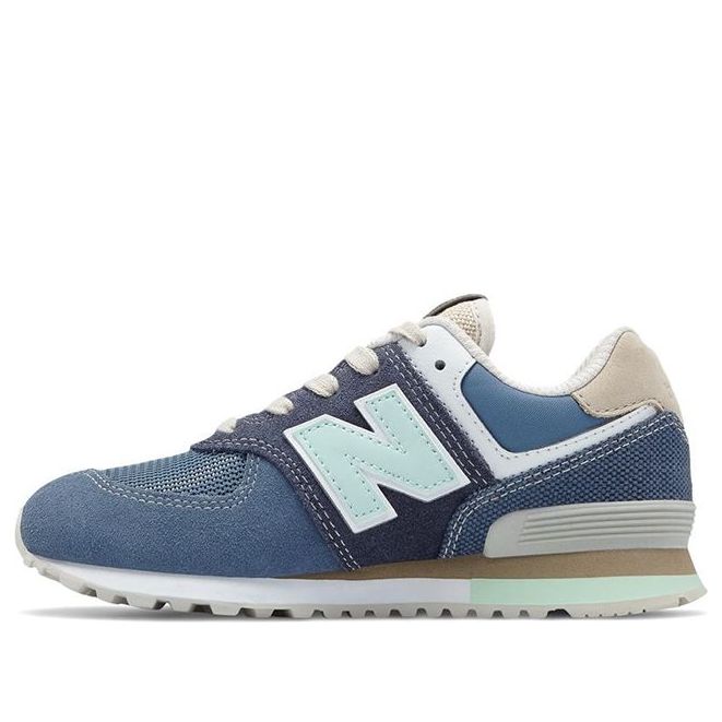 New Balance 574 Kid's Shoes Navy/Mint GC574SL