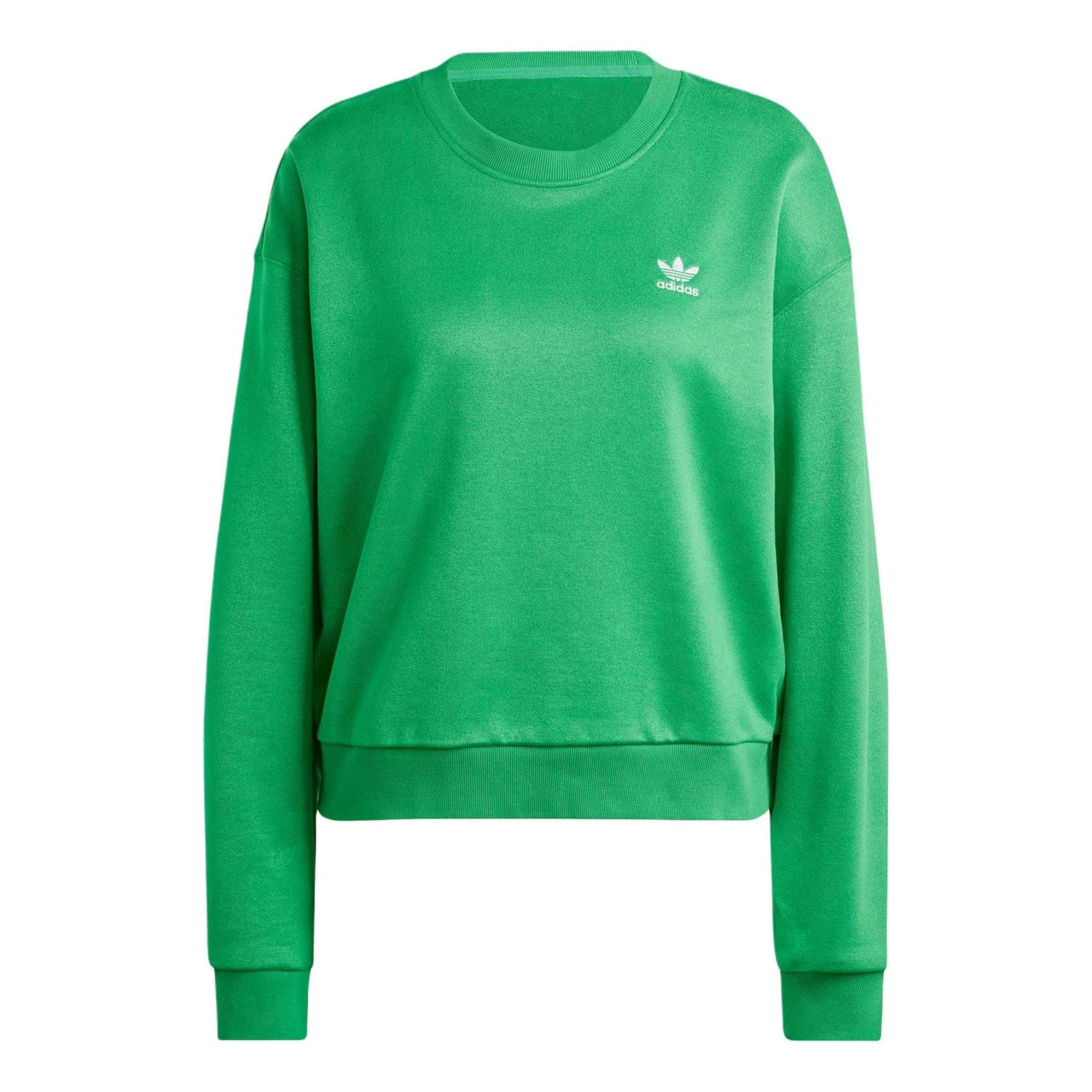 (WMNS) adidas Adicolor Trefoil Cropped Sweater Asia Sizing 'Green' IP0593