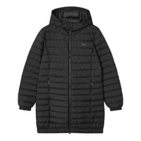 (WMNS) Skechers Long Down Jacket 'Black' L421W018-0018