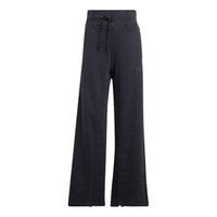 (WMNS) adidas Lounge French Terry Straight Leg Pants Asia Sizing 'Black' IR8784