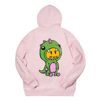 Drew House Dinodrew Zip-Up Dragon Zipper hooded Fleece Lined Unisex Pink DR-SS20-002
