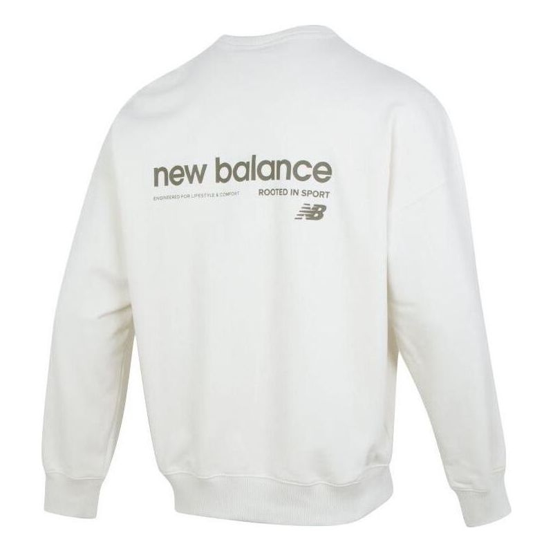 New Balance Linear Heritage Sweatshirt Asia Sizing 'White' AMT41330-CIC