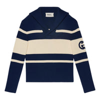 Gucci Interlocking G Knit Cotton Sweater 'Blue Ivory' 773055-XKDXB-4492