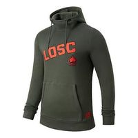 New Balance LOSC Lille Graphic Overhead Hoodie Asia Sizing 'Deep Olive Green' MT231141D-ON