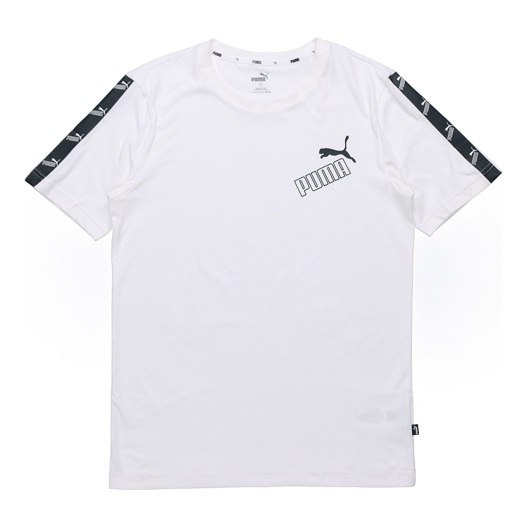 PUMA Amplified Printing Round Neck Short Sleeve White 586349-02