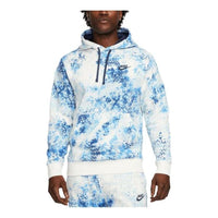 Nike Club Fleece Pullover Hoodie 'White Blue' DZ3065-133