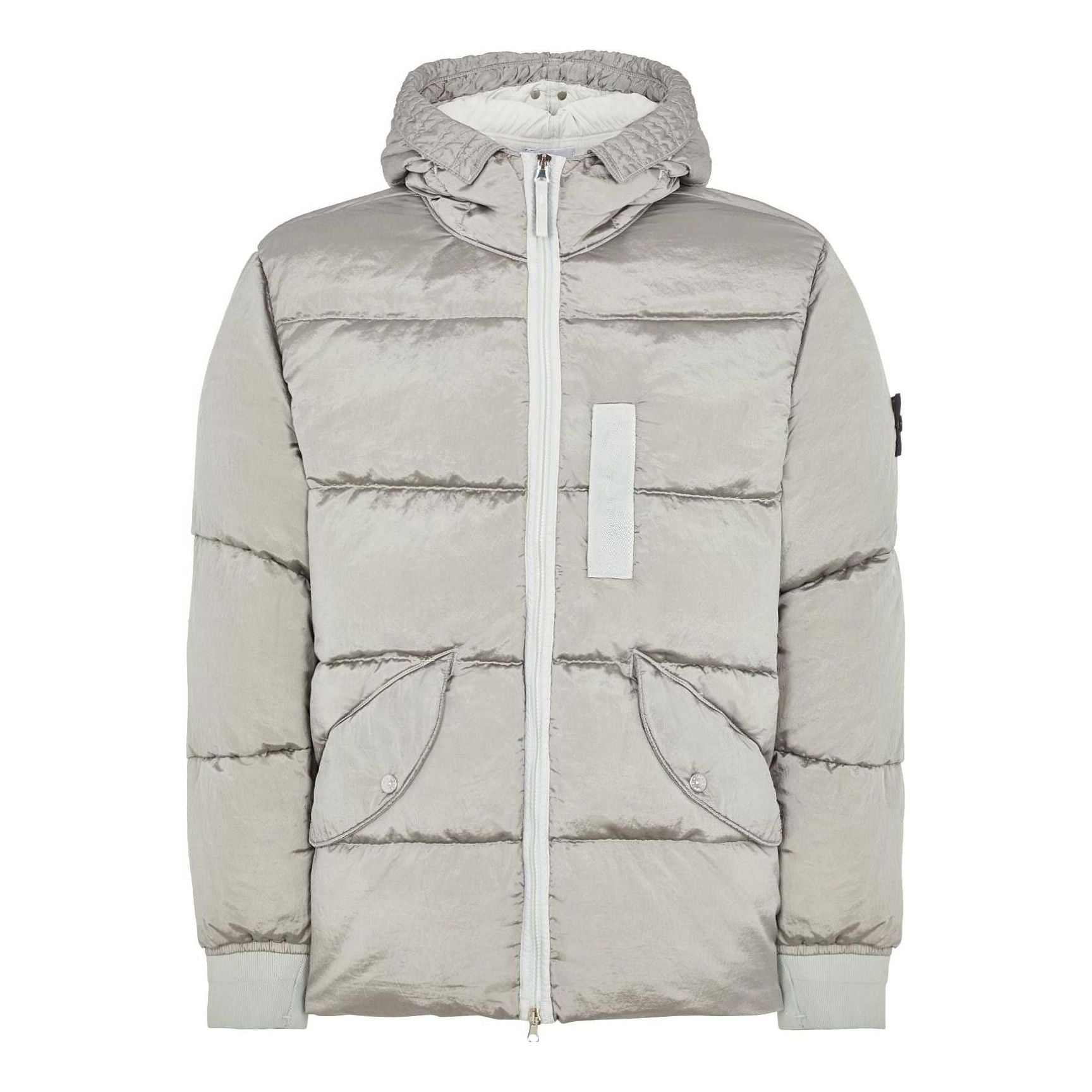 STONE ISLAND Hooded Down Jacket 'Pearl Grey' 771543619-V0061