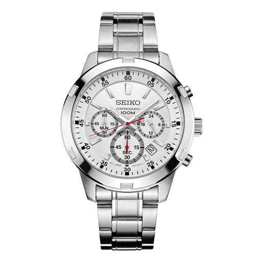 Men's SEIKO Three Eyes Waterproof White Dial Watch SKS601P1
