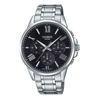 CASIO Male DRESS Japan / South Korea Fashion Black DialSilver BlackSilver Analog MTP-EX300D-1A