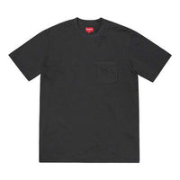 Supreme SS19 Overdyed Pocket Tee Short Sleeve Unisex Black SUP-SS19-10018
