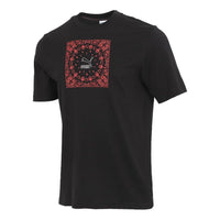 PUMA Offbeat Paisley Chest Logo T-shirt 'Black' 532653-01