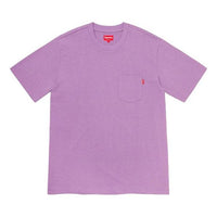 Supreme SS20 Week 1 S/S Pocket Tee Basic Short Sleeve Unisex Purple T-Shirt SUP-SS20-134