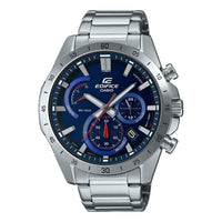 CASIO Waterproof Sports EDIFICE Mens Silver Analog/Digital Combo EFR-573D-2AV