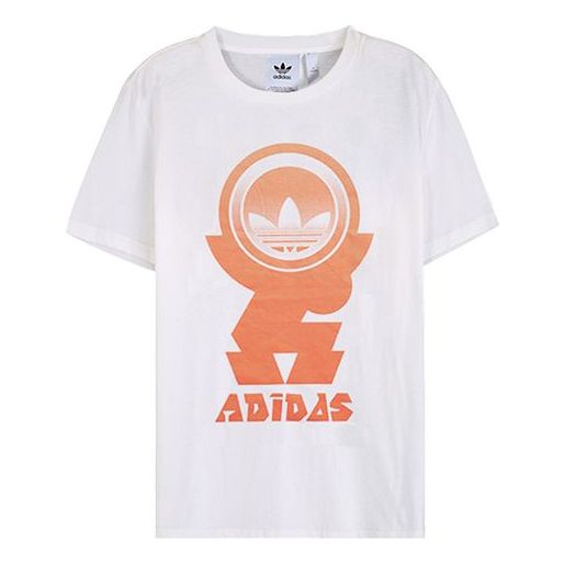 adidas originals Frsttee Logo Printing Short Sleeve White FM1433