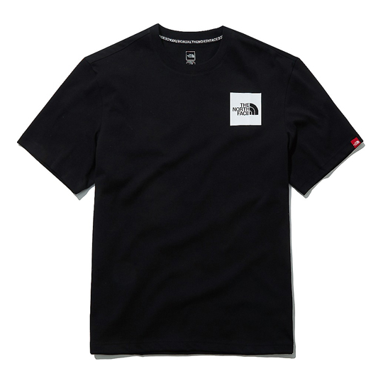 THE NORTH FACE Printing Small Logo Short Sleeve Couple Style Black NT7UL13A