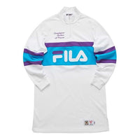 (WMNS) Fila Casual Sports Mid-length Pullover 'White Blue Purple' T11W112301F-WT