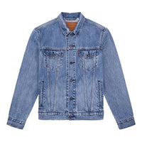 Levis Double Horse Logo Embroidered Denim Jacket For Men Navy 72334-0409