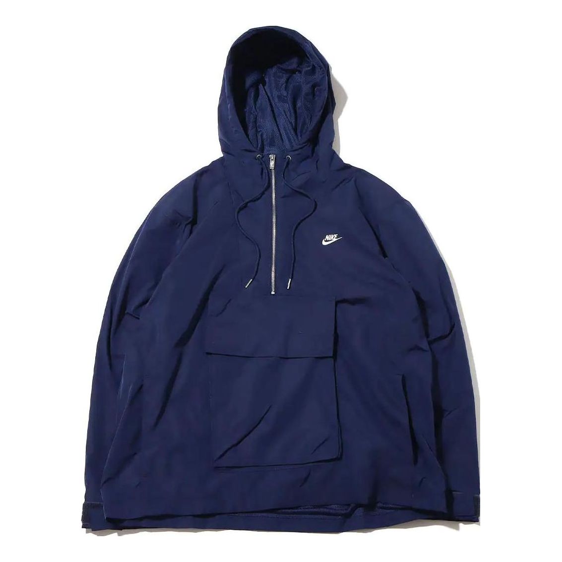 Men's Nike Sportswear Circa Logo Solid Color Waterproof Hooded Jacket Midnight Navy DQ4235-410