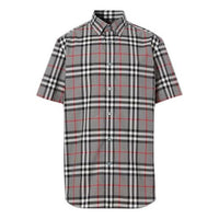 Men's Burberry Plaid Shirt Gray 80293701