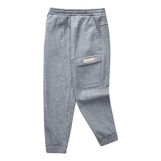 (GS) Skechers Drawstring Fleece Tight Knit Pants 'Grey' L423G006-00RP