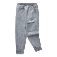 (GS) Skechers Drawstring Fleece Tight Knit Pants 'Grey' L423G006-00RP