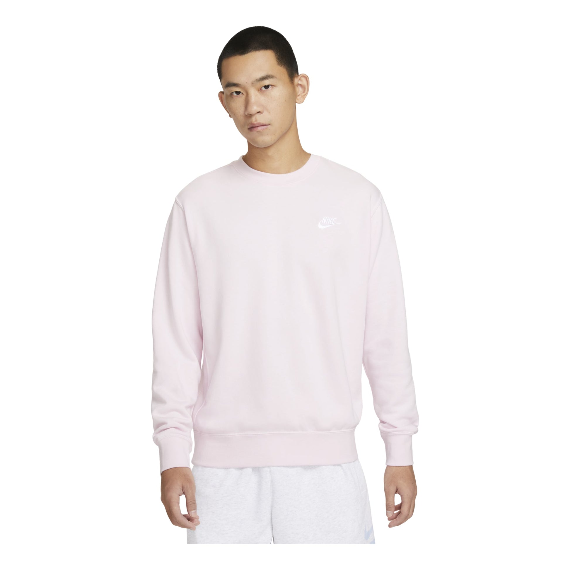 Nike Sportswear Club French Terry Crew Sweatshirt Asia Sizing 'Pink Foam' BV2667-663