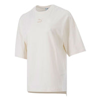 (WMNS) PUMA Running Breathable Fabric CasualSport Round NeckShort Sleeve Beige 534149-99