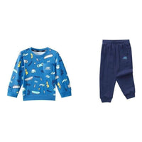 (GS) Skechers Graphic Full Printed Set 'Blue Black' L322B011