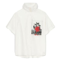 KENZO SS21 520 Series Chest Printing Pattern White Shirt FB52CH0401LA-01