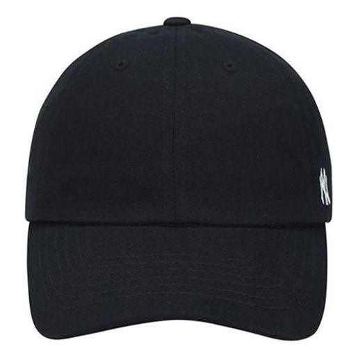 MLB Side Small logo Solid Color Baseball Cap Black 32CPKS911-05L