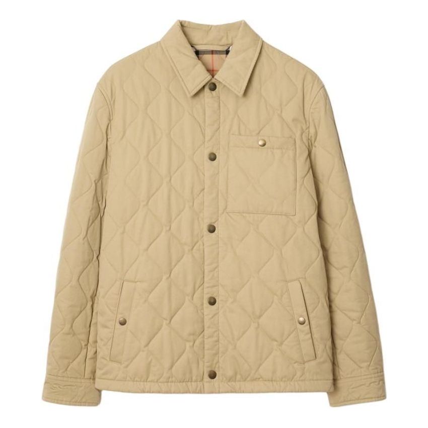 Burberry 25 Long Sleeved Quilted Gabardine Jacket 'Beige' 81101801