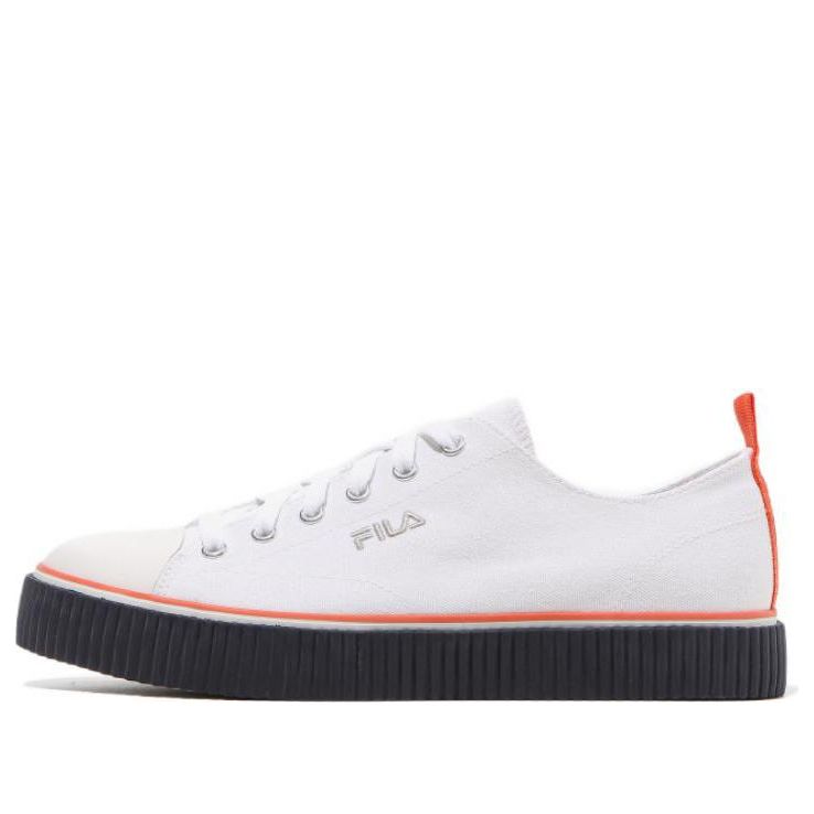 FILA Layer Low Top Stylish Casual Skate Shoes Unisex White Red Korean Version 'White Red' 1XM01938E_826