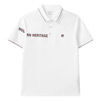 FILA Casual Cotton Alphabet Printing Short Sleeve polo White F11M121125F-WT
