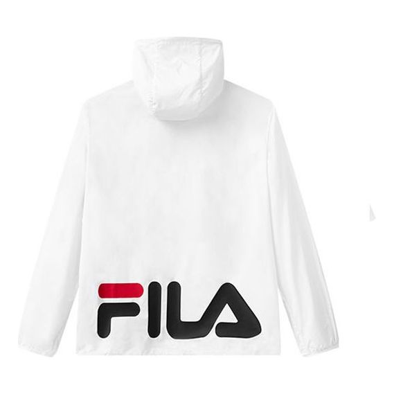 FILA Logo Printing Casual Hoodie Light-Weight Jacket Men's White F51M128712F-WT