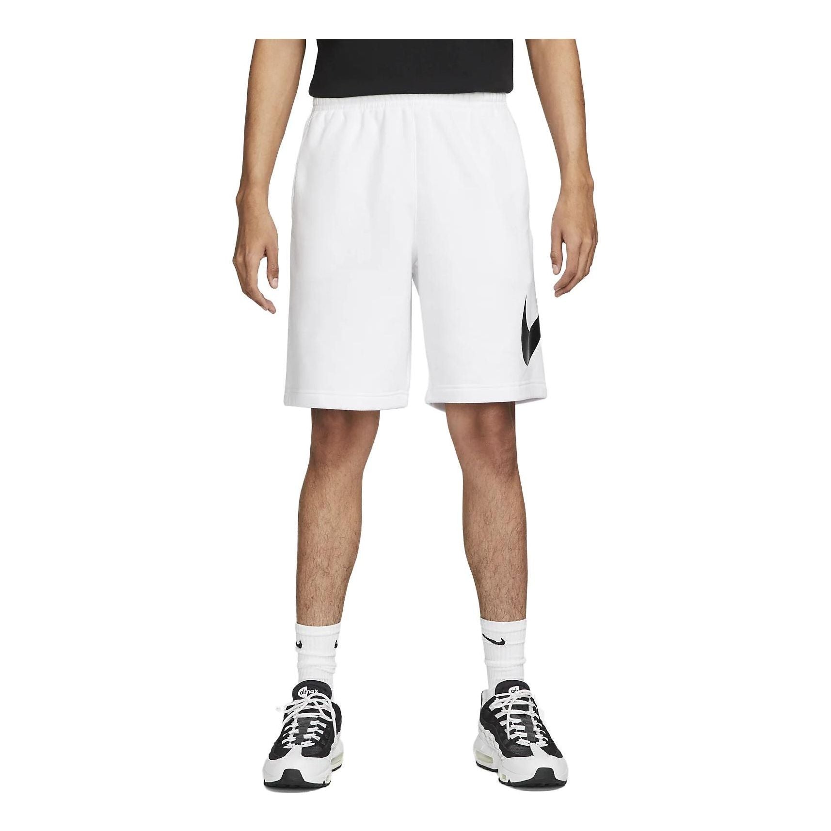 Nike Sportswear Club Graphic Shorts 'White Black' BV2721-100