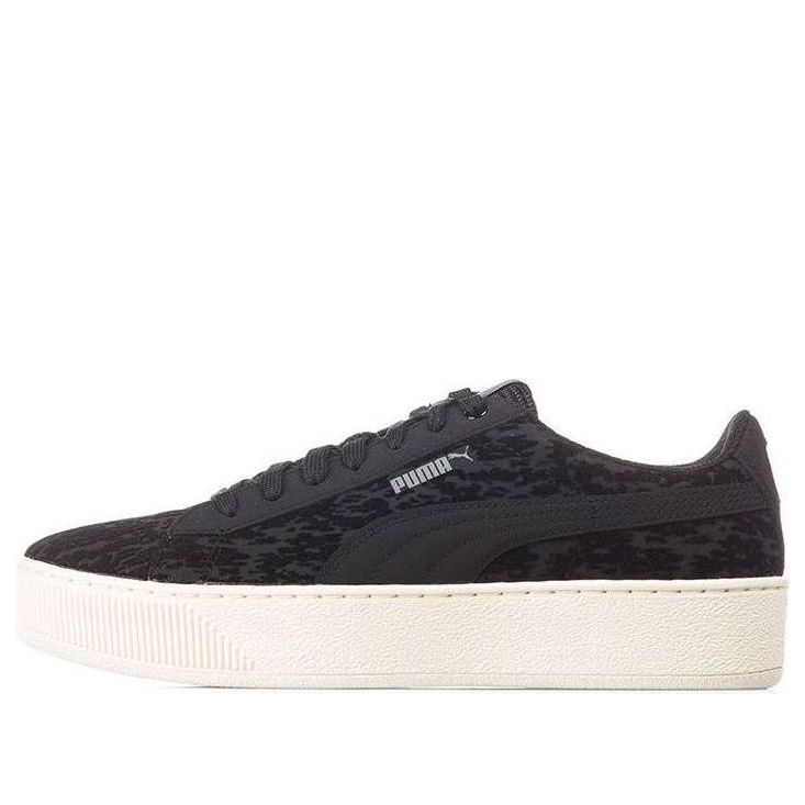 (WMNS) PUMA Vikky Platform VR Low-cut Sneakers Black/White 363730-02