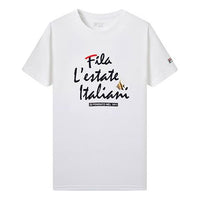 FILA Subject Printing Knit Short Sleeve White F11M928143F-WT