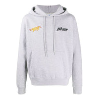 Off-White FW20 LogoPrinting Hooded Pullover Men Grey OMBB034E20FLE0080818