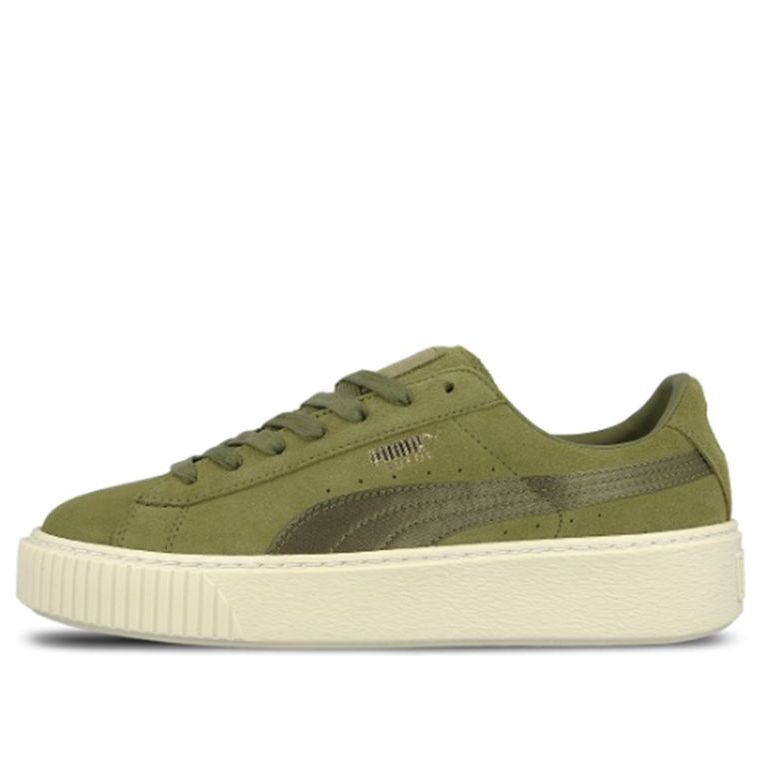 (WMNS) PUMA Suede Platform Satin Green 365828-04