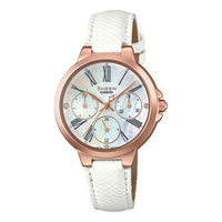 CASIO Waterproof SHEEN Sapphire Crystal Quartz White Analog SHE-3513PGL-7AUPRD