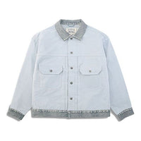 Men's Levis Midnight Blue Series Lapel Long Sleeves Denim Light Denim Jacket 21261-0002