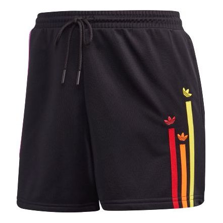 (WMNS) adidas originals Shorts Casual Lacing Sports Black GJ6587