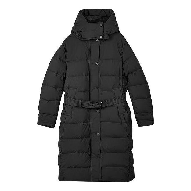 (WMNS) Skechers Hooded Down Jacket 'Black' L423W061-0018