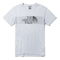 Men's THE NORTH FACE logo Round Neck Short Sleeve light grey 3V7A-DYX